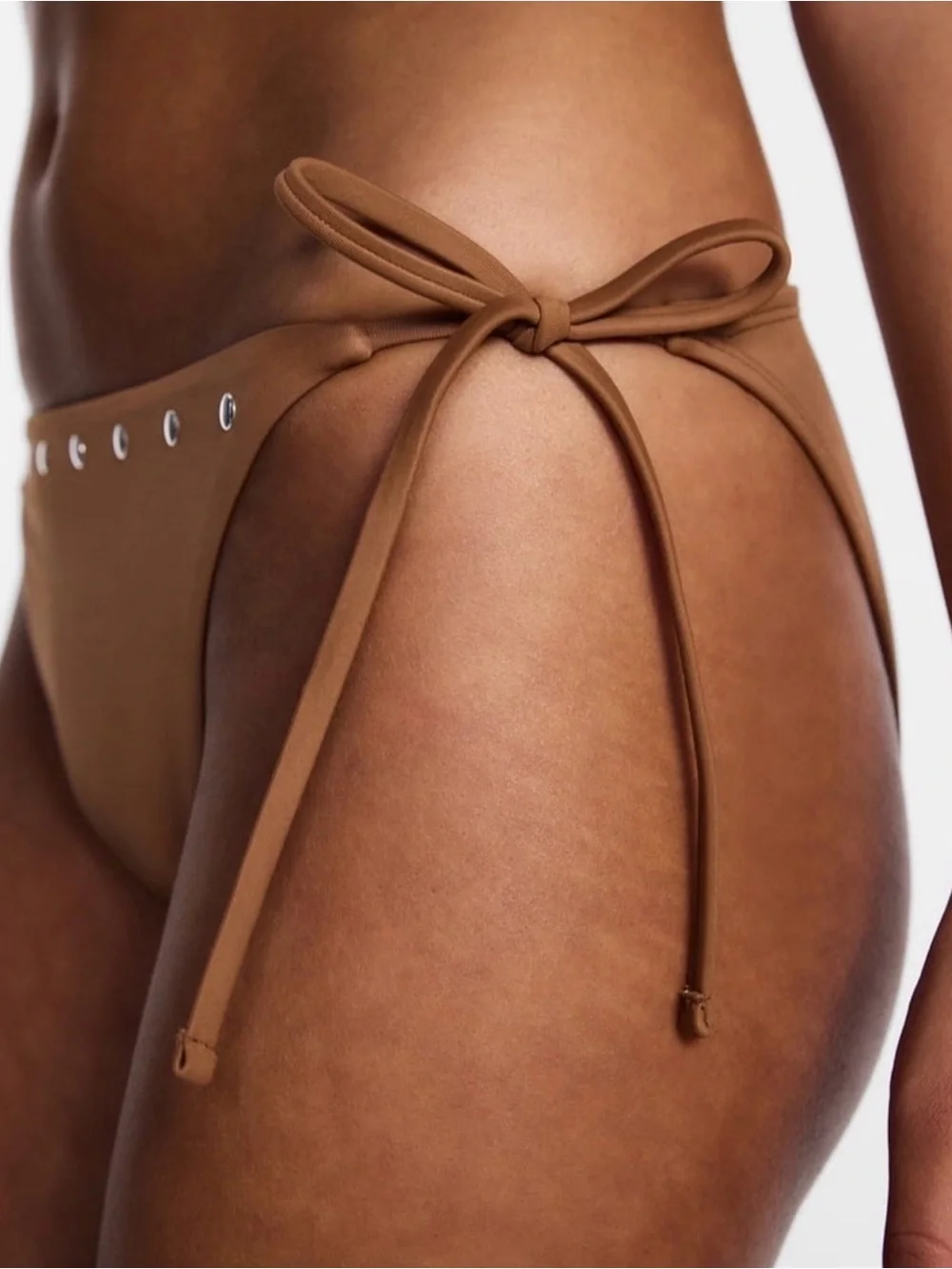 Kacey Lee Women's and Women's Plus Studded Bikini Bottoms with Side Tie